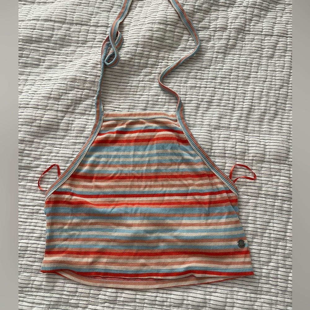 Roxy Multicolor Striped Crop Top